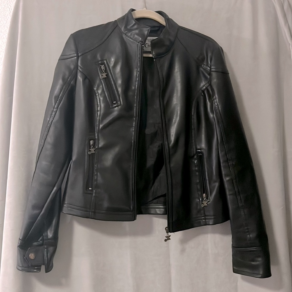 Genuine Leather Armani Collezioni Jacket - Size Large